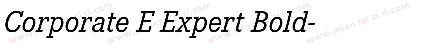 Corporate E Expert Bold字体转换